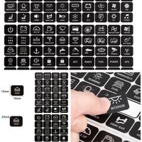 120Pcs Waterproof Instrument Panel Switch Stickers for Car RV Truck Boat 6/8/12 Pin Universal Control Label Decals