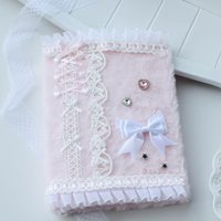 A5 Card Collect Book Kpop Photocard Binder Plush Kawaii Lace Ribbon Diamond Decor Picture Collect Book Album with 80 Pockets