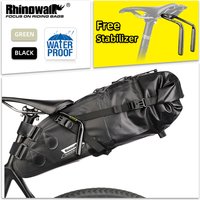 Rhinowalk Bicycle Saddle Bag 5L/10L/13L Waterproof Tail Seat bag With Free Stabilizer Bracket Big Capacity Bike Pannier Pack