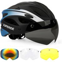 AliExpress SUPERIDE Men Women Cycling Helmet with Goggles & Sun Visor Ultralight MTB Bicycle Helmet Outdoor Road Bike Mountain Bike Helmet