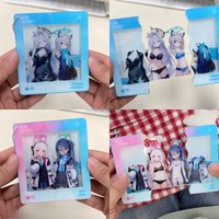 Game Wei Lan Archive Aris Pull-out Acrylic Keychain Dress Up Slide Change Pendant Cute Anime Figure Keyring Cosplay Fans Gift