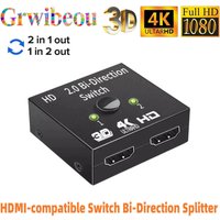 HDMI-compatible Switch Bi-Direction 2.0 Splitter 1x2/2x1 Adapter 1 in 2 out / 2 in 1 out Converter for PS4/3 TV Box 4K Switcher