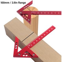 Precision Aluminum Alloy Woodworking Center Marking Ruler - Craft Tool & Supply