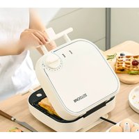 Multifunctional Breakfast Machine Timer Sandwich Maker Waffle Toaster Double Plates
