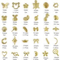 Metal Patches Nail Art Rhinestones 100/500Pcs Apply To DIY Decorate Manicure Phone Case 30 Styles