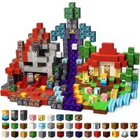 Magnetic Building Block Bricks Toy Mine Stacking World Creativity Model Set DIY Educational STEM Kids Holiday for Boy Girls Gift