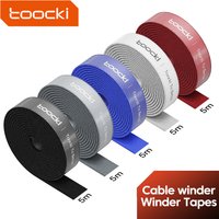 Toocki 3m 5m Cable Organizer Winder Management Under Dest Free Cut Wire Cord Management Organizers for iPhone Xiaomi Poco Cables