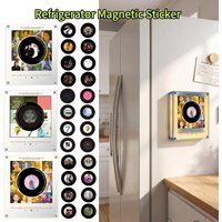 Odtwarzacz muzyki NFC, magnetyczna naklejka na lodówkę, akrylowa obrotowa płytka, automatyczny odtwarzacz piosenek, lampka nocna na lodówkę.