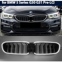 New LED White Light Grille for BMW 5 series G30 G31 Pre-Facelift 2018-2020 Car Front Bumper Grilles Kidney Racing Grill