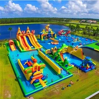 Hot Sale Giant Inflatable Water Slide With Pools Swimming Ball Toys Pools Inflatable Water Park With Pool