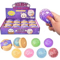 Mini Squishy Dumplings with Steamer Squeeze Toys Set Fidget Sensory Toy For Adults Stress-relieving Toys