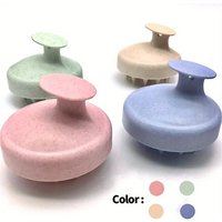 Hair Massager Comb Head Cleaning and Massage Silicone Brush Wet and Dry Scalp Massage Brush Non-invasive Scalp Deep Conditioning