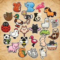 1/25pcs PVC Shoe Charms Pandas Horse Rabbit Shoe Decorations Accessories Pigs Koala Cartoon Pins for Women men Kids Clog Bukles
