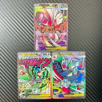 DIY Pokemon Mega Mewtwo Y Rayquaza Charizard X EX 3Pcs Holographic Texture EN Version Full Art Premium Anime Collection Card