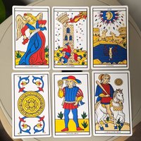 78 Pcs Tarot Cards Based on Marseille System El Tarot De Marsella(Spanish Edition) 10.3*6cm