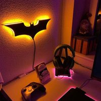 Modern Creative Wooden Background Wall Decorative Wall Lamp Remote Control 16-color Night Light Cable 2 Meters image 3