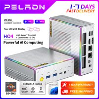 PELADN HO4 Gaming Mini PC AMD Ryzen 7 8845HS 32GB DDR5 5600MHz 1TB PCIe4.0 SSD, AMD Radeon 780M with Dual RJ45 LAN, WiFi6 BT5.2