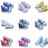 3.5CM Doll Shoes for 1/8 Bjd Doll Accessories Mini Canvas Shoes Fashion Cute Doll Dress Up Accessories Toys Gift