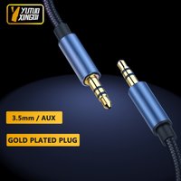 3.5mm Stereo Extended Cable Lossless Sound Quality 3.5 mm Jack C Double Ended Adapter Cable Axu Car Audio Connection Port Line