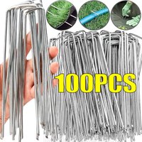 U-Tape Landscape Staples Heavy Duty Garden Stakes Sod Pins Fence Yard Lawn Tent Ground Stakes Irrigation Hose Securing Pegs