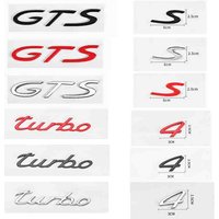 3D ABS Logo Auto-Buchstabenemblem Heckklappen-Aufkleber Abzeichen Sticker für Cayenne Macan Turbo GTS Panamera 911 Carrera 718 Electric