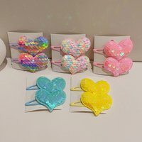 2PCS Neue Reizende Prinzessin Scaly Herz Mädchen Haarnadeln Kinder Headwear Hairgrip Haar Clips Barrettes Haar Zubehör