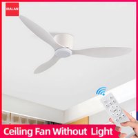 Ventilateur de plafond intelligent moderne IRALAN sans éclairage, 6 vitesses, minuterie, ventilateur de sol bas, ventilateur de loft, ventilateur domestique, télécommande, ventilateur pour la maison,
