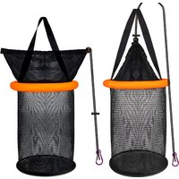 Nylon fish guard net, hanging plastic black green, nylon orange black fish guard, portable folding, high quality floating fish g