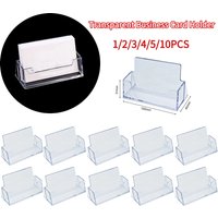 1/2/3/4/5/10pcs Clear Desk Shelf Box Storage Display Stand Acrylic Plastic Transparent Business Card Holder Place Card Holder