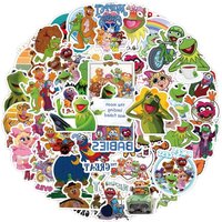 50PCS Giant Frog Puppet Doodle Waterproof Sticker Cartoon Creative Trend Decorative Decorative Skateboard