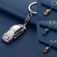1PCS New Metal Car Model Keychains for Men, Stylish Pendant Key Ring, Bag Accessories, Practical Car Decor, Souvenir Gift