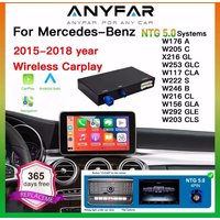 ANYFAR Wireless Carplay Android Auto Module For Mercedes NTG5.0 W176 W205 A B C CL GLS GLA GLC CLA Car Play adapter 2015-2018