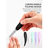 5Pcs Little Fish Folding Nail File Washed and Polished Manicure File Double Sided Frosted Abs Plastic Material Nail Art