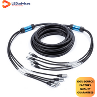 4 Multi-Channel CAT6 3m Snake Cable For AV Events SF/UTP Double Shield Multi-Stranded Pure Copper RJ45 Gigabit