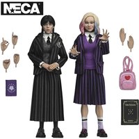 NECA 42420 Toys Wednesday Action Figures 2 Pack Wednesday Addams Nevermore Uniform And Enid 20 cm Action Figures Collection Doll