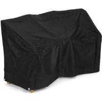 Medium Outdoor Patio Love Seat Cover, Water-Resistant, Tear-Resistant, Black (150x65x90cm)