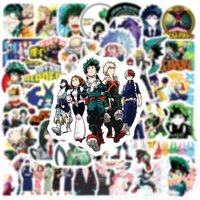 10/30/50pcs My Hero Academia Anime Cartoon Stickers Japanese Manga Decals DIY Skateboard Guitar Phone Laptop Sticker Wholesale