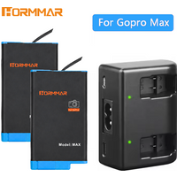 Hormmar For gopro max battery Rechargeable Lithium Battery for gopro max 360 Action Camera Batteries Accessories go pro