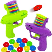 Mini Carrot Flying Disc Launcher Toy Gun Battle Outdoor Multi Person Sports Soft Bullet Gun Safety Carrot Flying Saucer Gun Gift