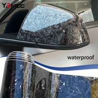 Car Carbon Fiber Film Glossy Forged Carbon Fiber Vinyl Wrap Air Release Black Red Carbon Fiber Self Adhesive Cars Decal Stickers