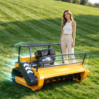 Customized Petrol Lawn Mower Remote Control Low Fuel Consumption Long Working Time Flail Mower for Commercial Farm Use