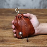 Genuine Leather Key Bag First-layer Cowhide Coin Purse Simple Waist Bag Creative Lucky Bag Card Bag