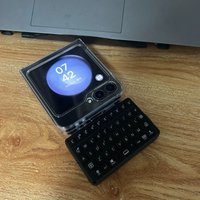 EXknight Magnetic Bluetooth Mini Keyboard for Samsung Folding Screen Z Flip Series Compact Phone Blackberry Keypad Accessories