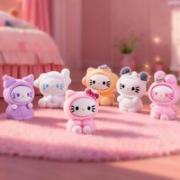 6/24PCS New product plush cartoon super cute DIY resin office home desktop decoration cultural and creative doll gift