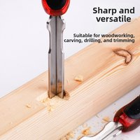 1pc 9/16mm Right Angle Chisel Grooving Cutter TPR Handle Corner Chisel For Woodworking Slotting Cutting Corner Chisel Hand Tool