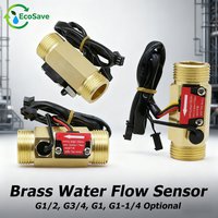 G1/2 G3/4 G1 Brass Water Flow Sensor Hall Turbine Flow Meter Electromagnetic Pulse Liquid Flow Rate Sensor Indicator Flow Switch