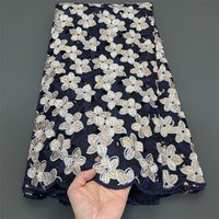 Tulle Lace Fabric for Sewing Dress, Damask Cotton, High Quality, Pure Embroidery, Wedding Party, Nigerian, 5Yard, 2026, PS0071