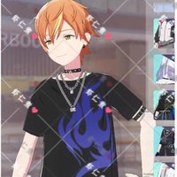 2025 Summer New Simple Fashion Anime Project Sekai Shinonome Akito Round Neck Short Sleeve T-Shirt Casual Daily Tops