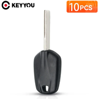KEYYOU 10PCS HU83 Uncut Blade Transponder Car Key Shell Case Fob For Citroen Fit Peugeot 508 No Include Chip