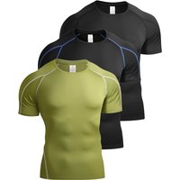 Summer Men Running T Shirt Sportswear Male Elastic T-shirt Gym Fitness Tops Tee Athletic Tights Sport Compression T Shirt Men